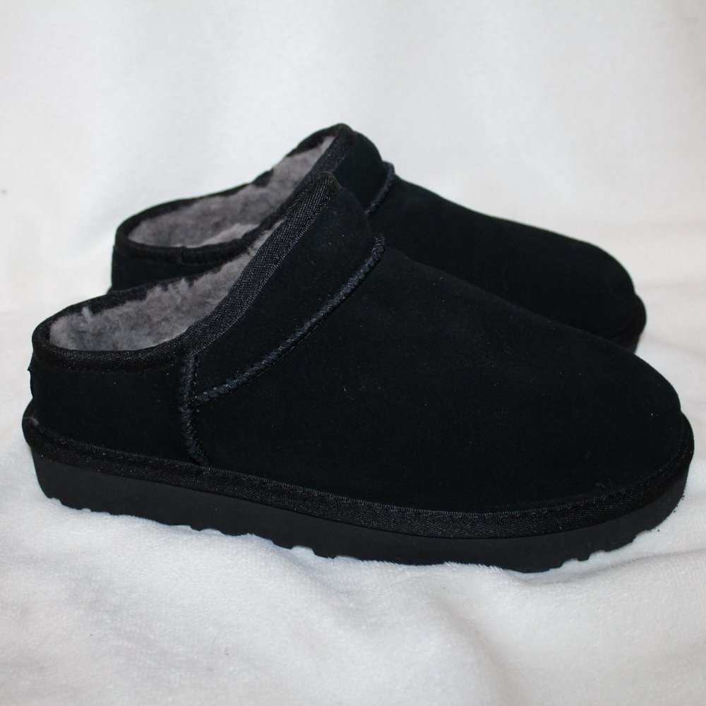 UGG CLASSIC SUEDE SHEARLING SLIPPERS NEW